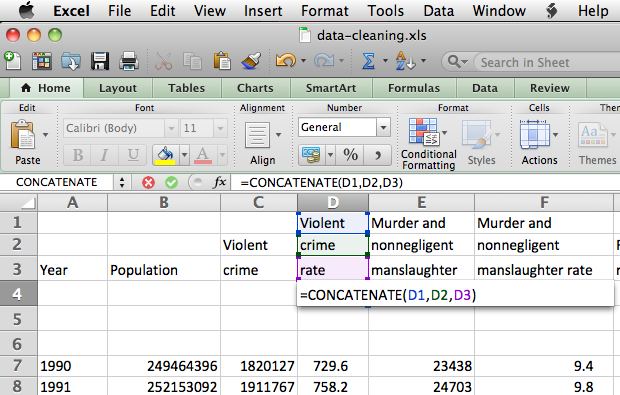Concatenate In Excel