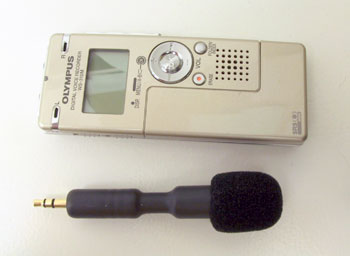Olympus recorder with SP-MMC microphone