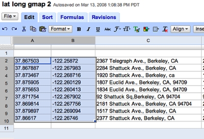 the Placemark Data worksheet and paste in the latitude and longitude ...