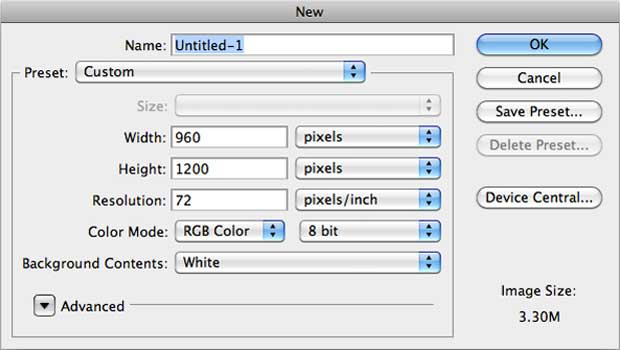Create 960 grid document Create 960 grid document