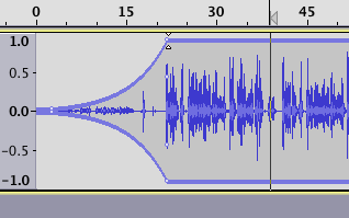 Making a fade using the envelope tool in Audacity