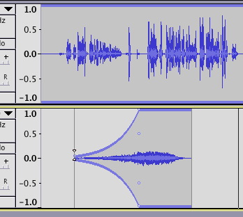 Mixing with the envelope tool to create fades