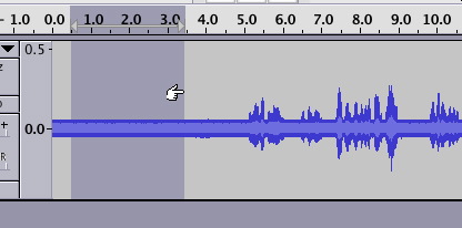 Select noise from track for noise removal