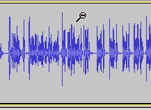Zooming out on a track in Audacity