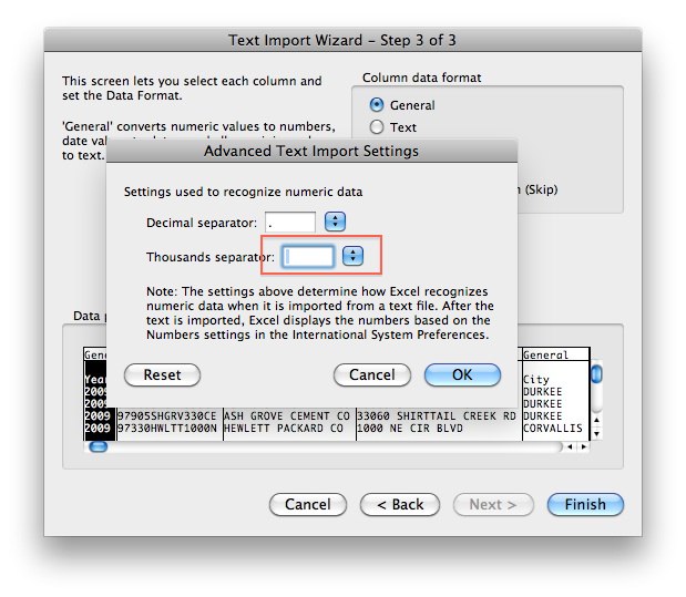 Advance settings