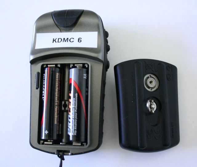 loading batteries into the GPS