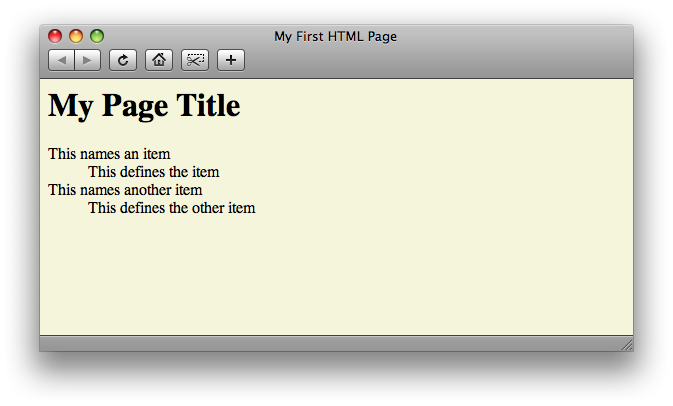 Definition lists