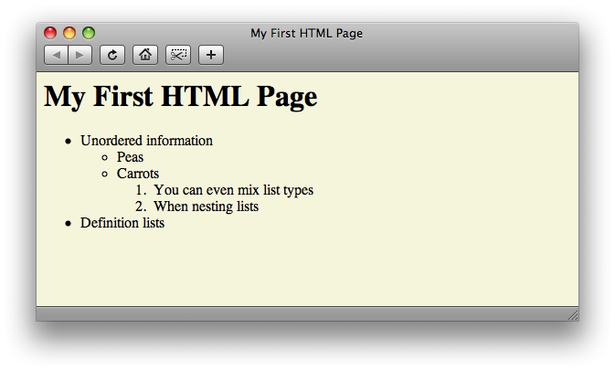 Nested lists