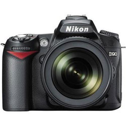 Nikon D90 SLR camera with video recording capability