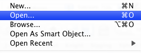 File open menu File open menu