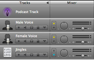 a view of default track heads