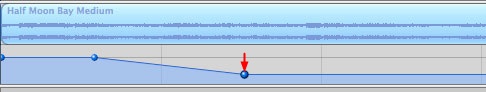 click to create a second node to change volume