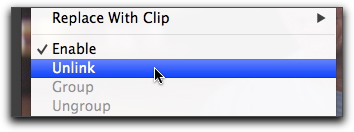 Unlink audio and video Unlink audio and video