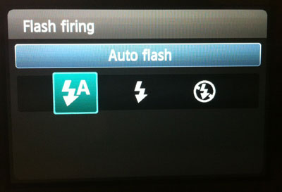 Flash options in creative auto on Canon T3i