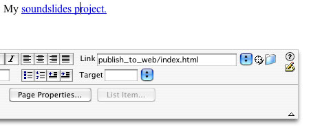 Linking to Soundslides Linking to Soundslides project folder