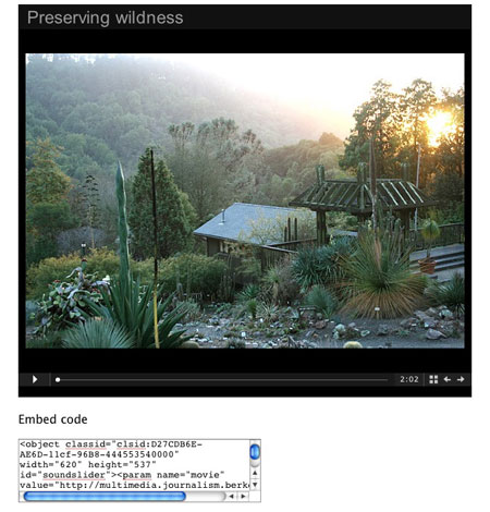 SoundSlides site generating embed code SoundSlides site generating embed code