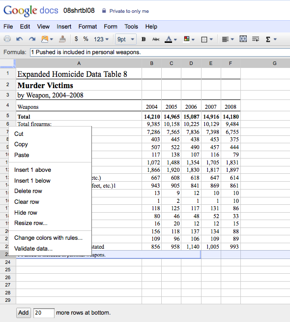 Spreadsheets - Berkeley Advanced Media Institute