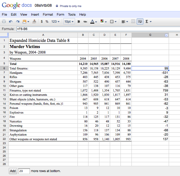 editing a formula