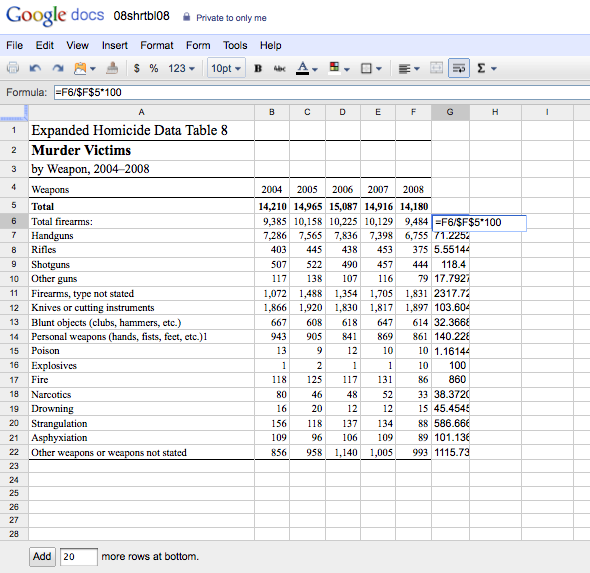 fixed formula in cell F6