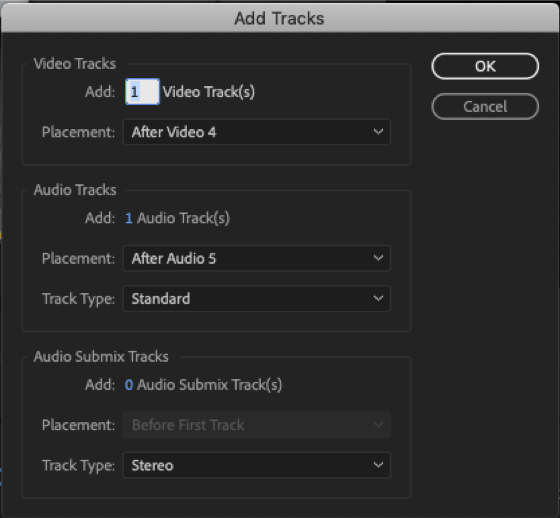 Add tracks