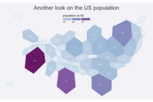A cartogram map example by Data-to-Viz 